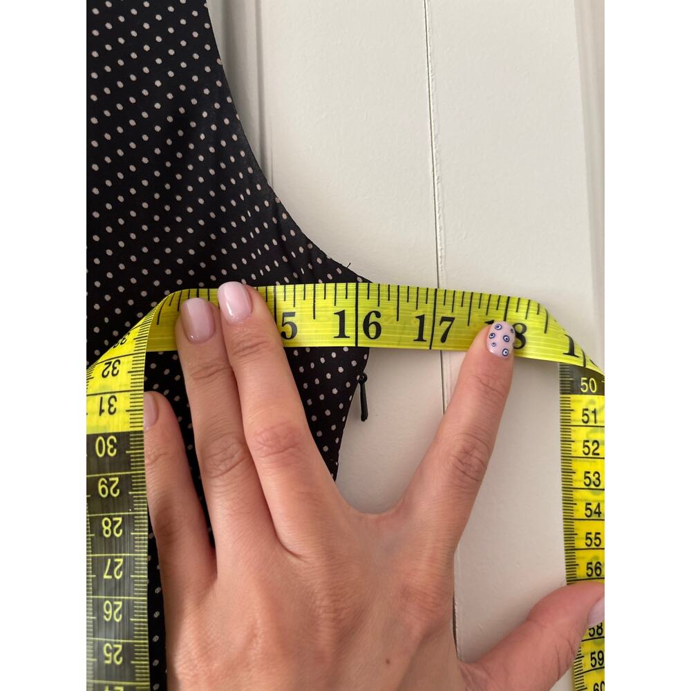 Jack Wills Black White Polka Dot Sleeveless Pleated Shirt Dress Women’s US 2 - Picture 8 of 13